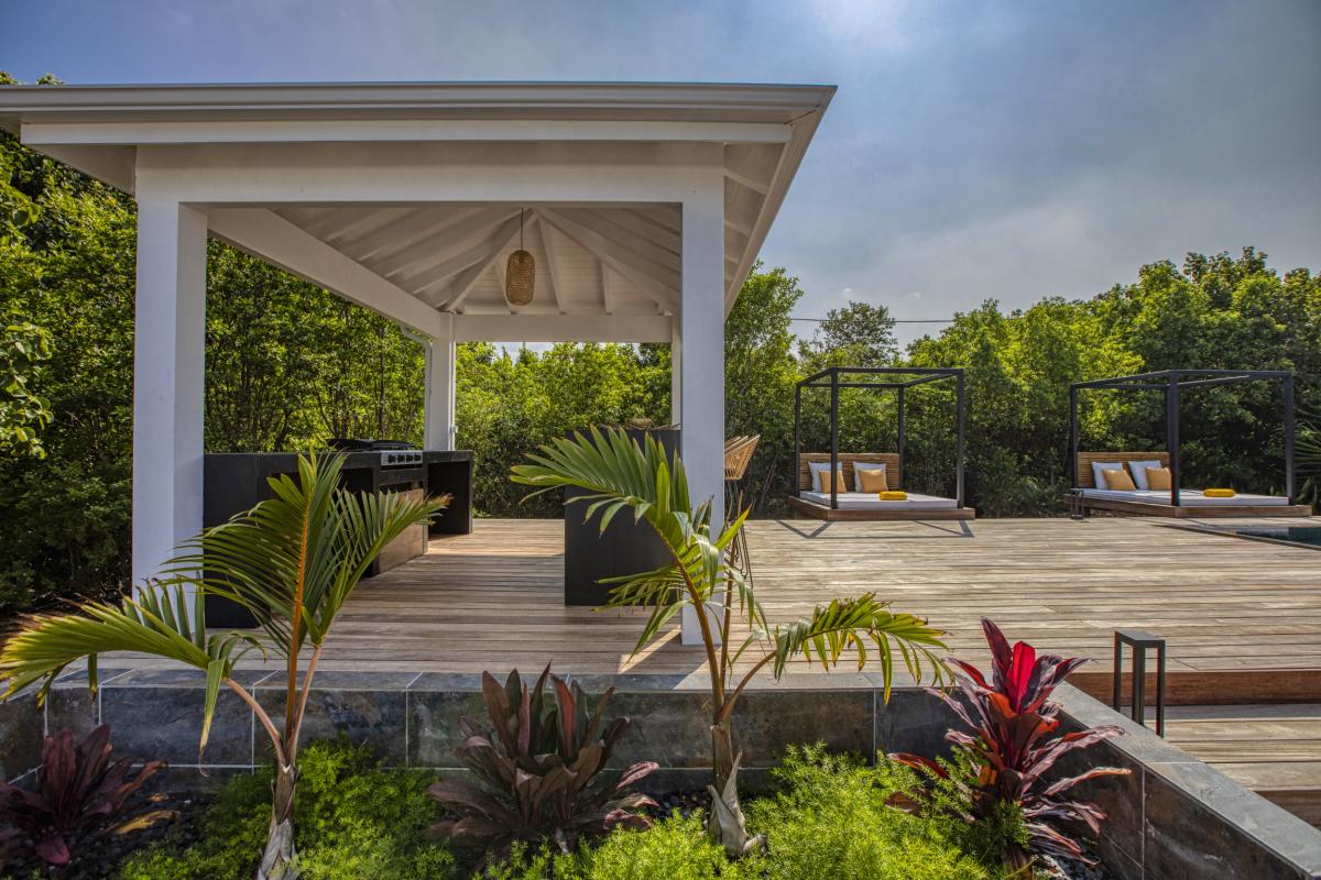 Location villa Saint Martin Terres Basses - Villa 2 chambres 4 personnes - piscine - jardin tropical - 2700m de la plage de Baie Rouge (13)